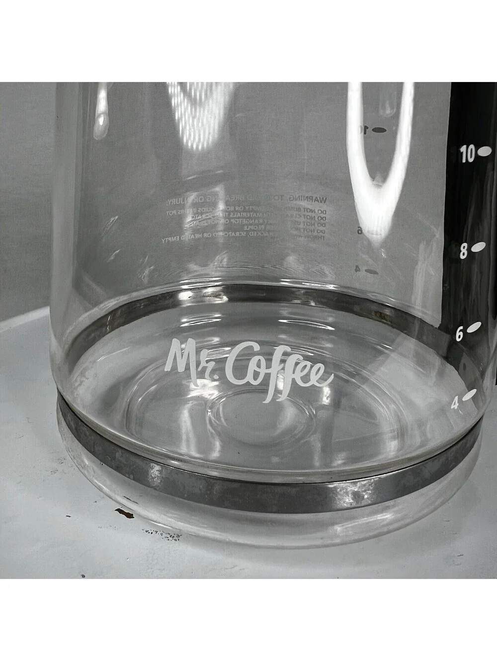 MR COFFEE 12-Cup Glass Carafe Pot Replacement with Black Lid & Handle